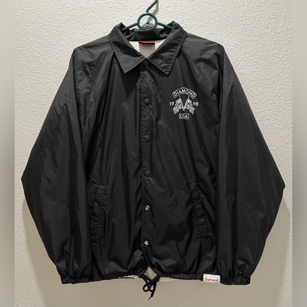 Diamond Supply Co. Coach’s Jacket - Black / White, Medium